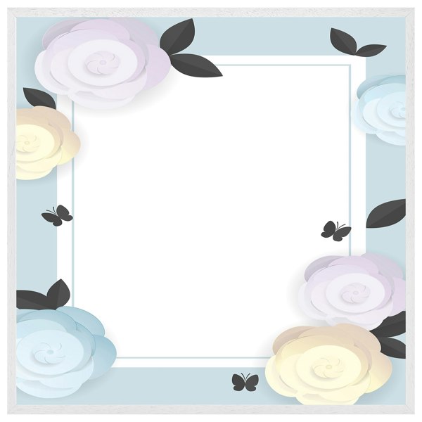 Benjamin Tate Design Pastel colour flowers (Picture Frame)