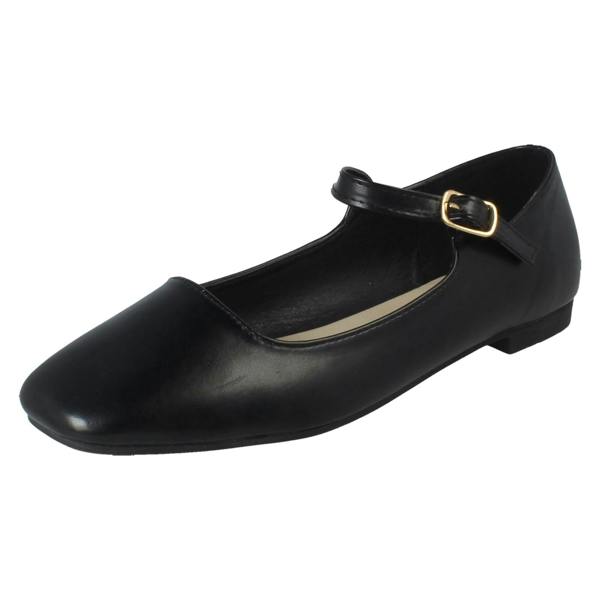 Savannah Ladies Savannah Buckle Fastening Flat Mary Jane Smart Shoes F80587