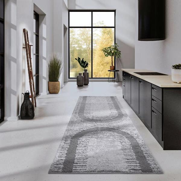 Hanse Home High Pile – Soft Geometric Shaggy Grey Rug