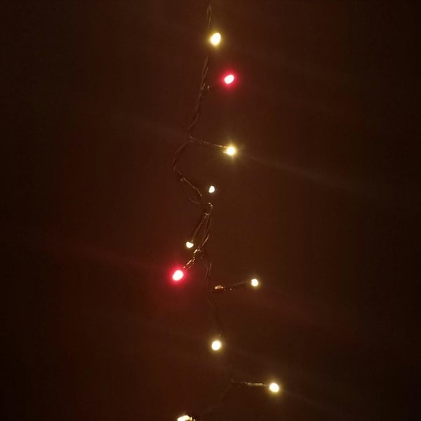 Samuel Alexander 2000 LED 50m Indoor Outdoor Christmas Multi Function Mains Operated String Lights with Timer in Red & Vintage Gold