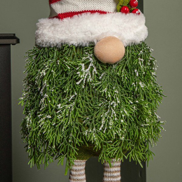 Samuel Alexander 76cm Red and White Christmas Tree Standing Gonk with Striped Hat and Extendable Legs