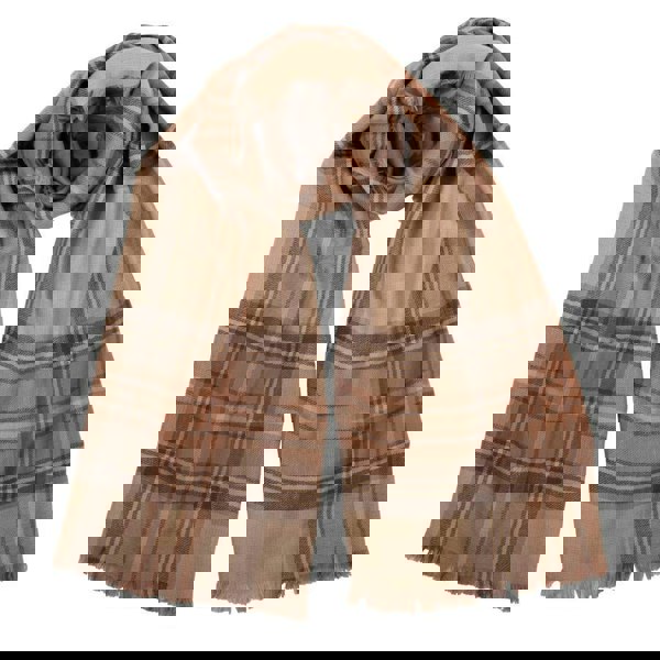 Stylish and Versatile Lightweight Reversible Tartan Merino Scarf