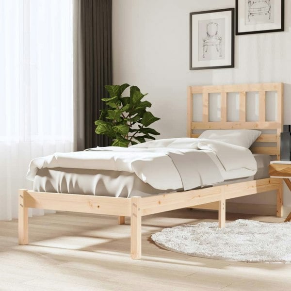 Berkfield Bed Frame 90x190 cm Single Solid Wood Pine