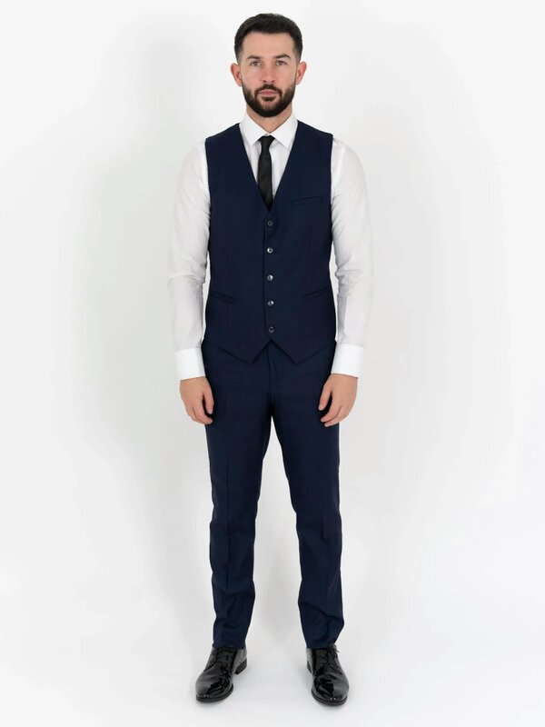 V2 Classic Henry - Navy Three Piece Suit