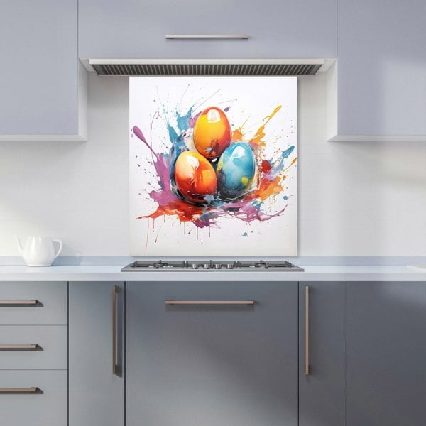 Warren Reed - Designer Watercolour Splashart Easter Eggs Kitchen Splashback