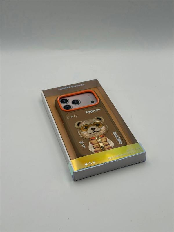 Nimmy Friends Nimmy Cool & Cute 2.0 Bear Case with MagSafe for iPhone 17 Pro 6.3" Brown Orange - N-KMLL-IP17-PRO-011-B