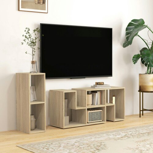 Wyld Haus Tota 134cm Natural Wood Effect 3 Block Modular TV Stand