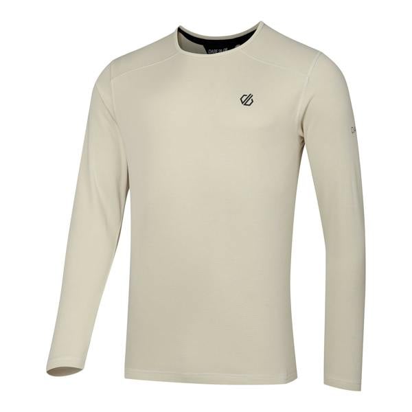 Dare 2B Mens Ventura Grid Crew Neck Fleece Top - Almond Milk - 