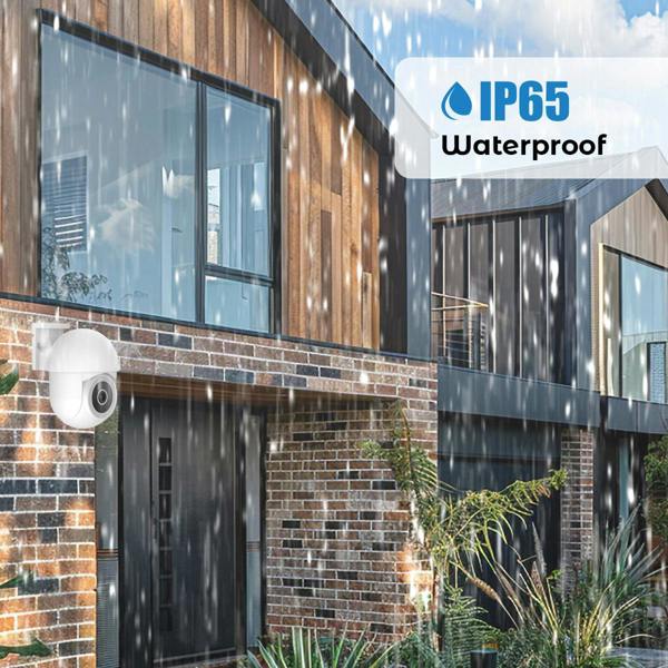 ENER-J Smart WiFi Outdoor Dome IP Camera, 2K 3MP Pan-Tilt, Night Vision, Motion Detection, Two-Way Audio, Alexa & Google Home Compatible