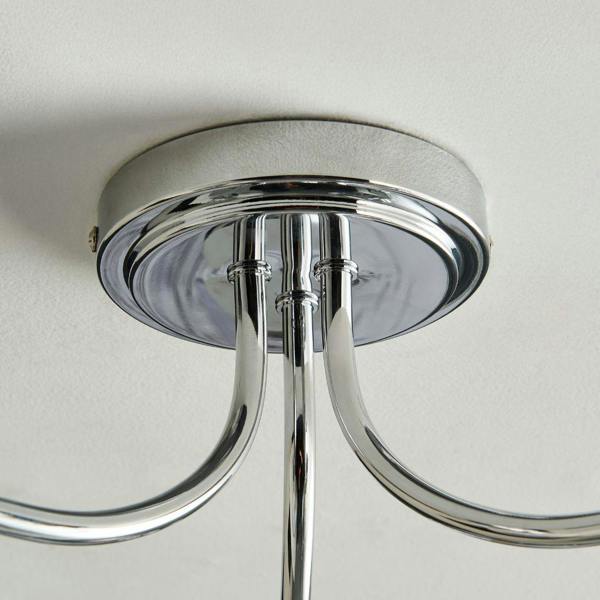Pagazzi Lighting Hamilton 3 Light Polished Chrome Semi Flush Ceiling Light