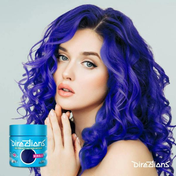Directions 4 x La Riche Directions Semi-Permanent Hair Color 100ml Tubs - Neon Blue