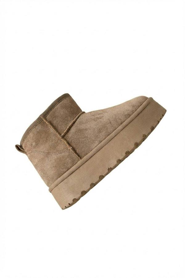 Jazlyn Faux Fur Lined Ankle Platform Mini Boots - Camel_wb