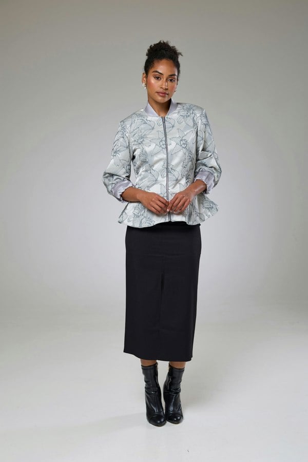 Isha's Timeless collection Twilight Flora Fitted Jacket Blouse