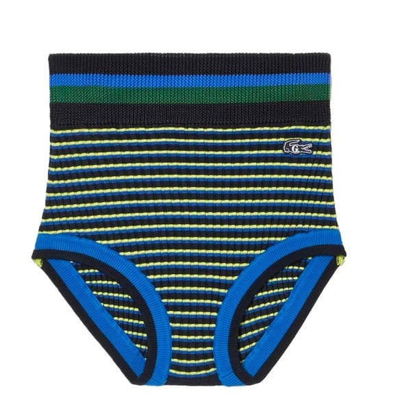 Lacoste Womens/Ladies Goop Rib Knit Shorts - Blue