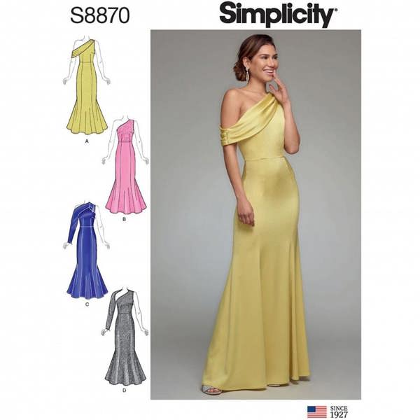 Simplicity Sewing Pattern 8870, Dresses for Women, D5 (4-6-8-10-12) - Intermediate