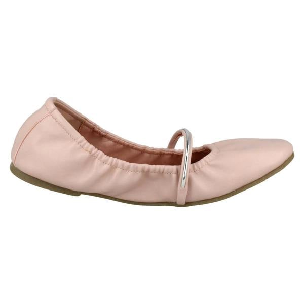 Spot On Ladies Spot On Rouched Topline Flat Ballerinas F80270