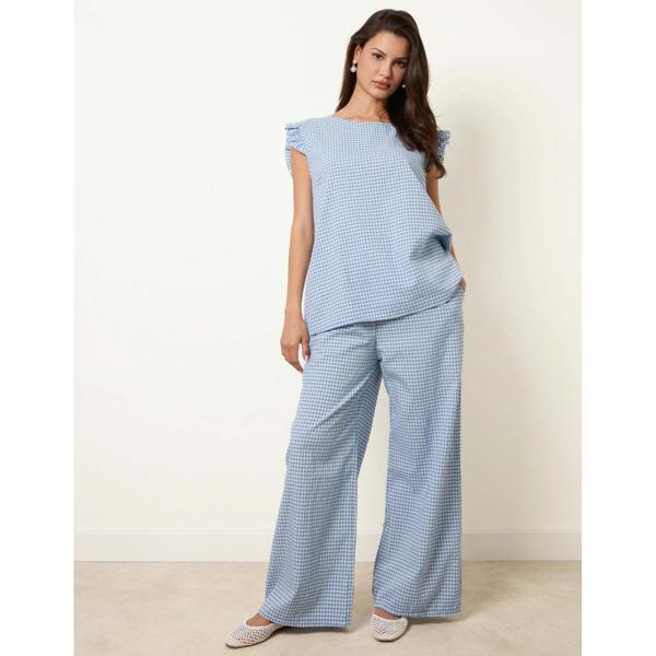 Blue Vanilla Two Piece Gingham Set