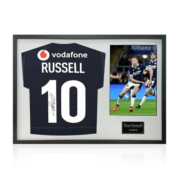 Finn Russell Signed Scotland 2025 Shirt Classic Frame