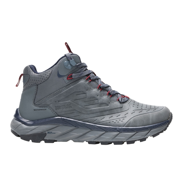 Regatta Mens Derino Mid Cut Walking Boots - Granite/Navy