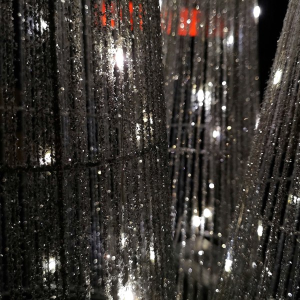 Samuel Alexander LED Tree Cone Obelisk Trio with 90 LEDs in Silver
