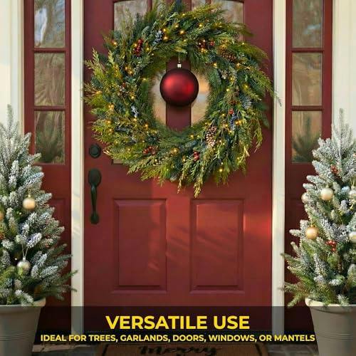 Shatchi 20cm Matte Dark Red Christmas Bauble for Festive Home Décor and Tree Displays