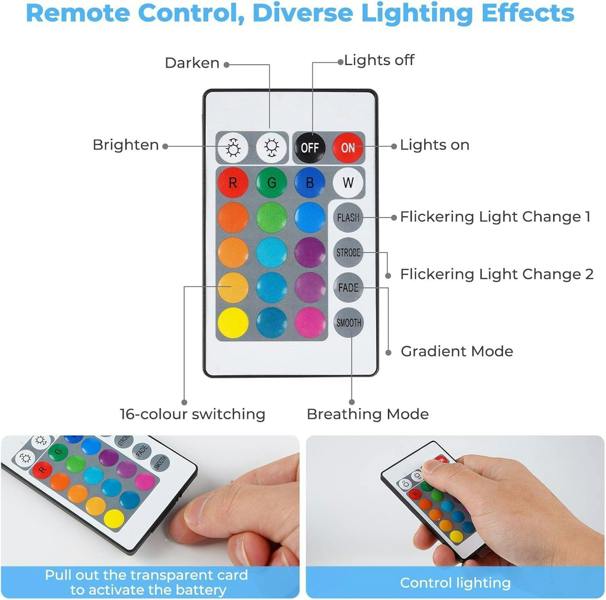 Dyzi 16 Colour Northern Light Projection Night Light With Remote
