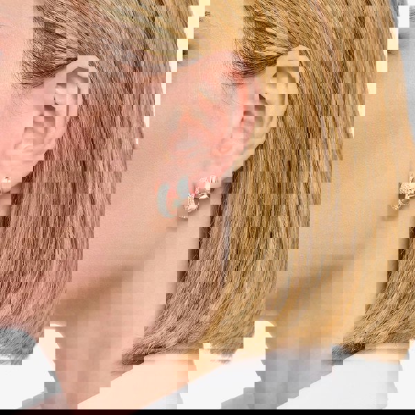 THOMAS SABO Sterling Silver 16mm Zirconia Hoop Earrings CR731-051-14