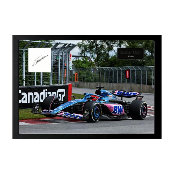 Esteban Ocon Signed Cut Iconic Frame (ACG Cert)