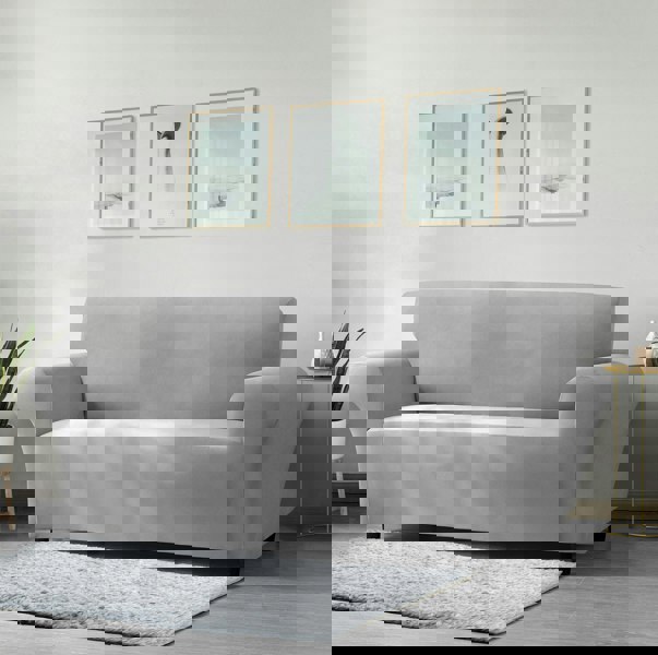 Home Republic Mink Velvet Luxury Stretch Sofa Slip Cover - Two Seater