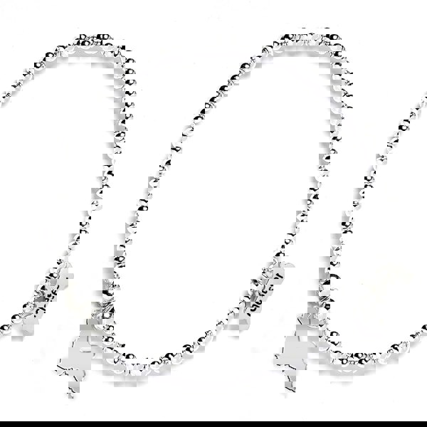 Maltese Silhouette Silver Ball Bead Bracelet - Personalised - MYLEE London