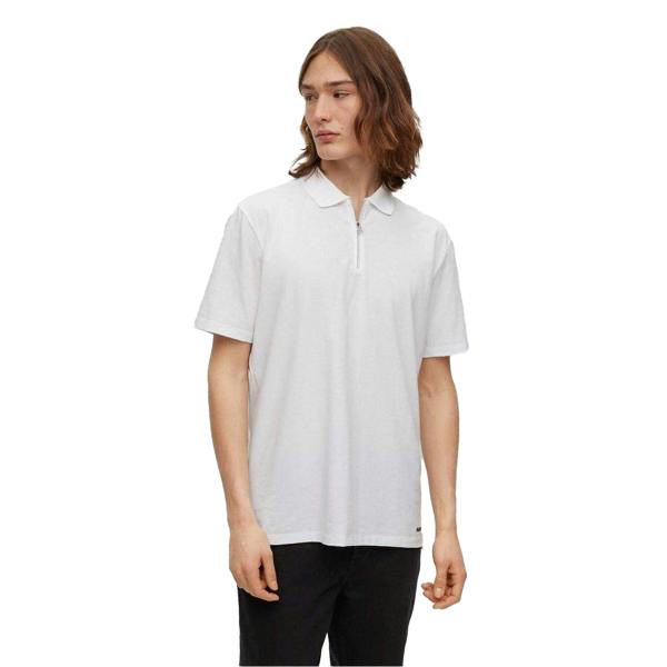 Hugo Boss Mens Fabric Polo Shirt - White - 