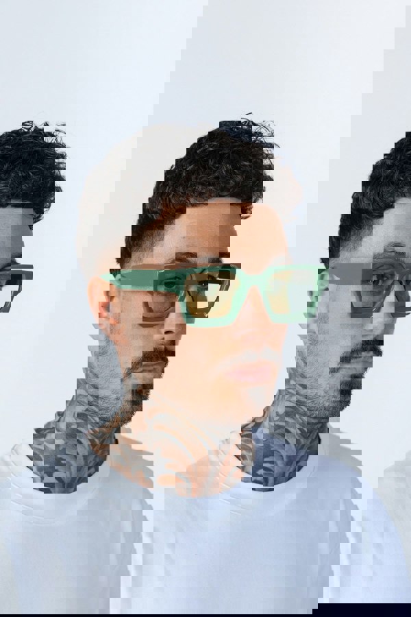 SVNX Square Retro Mint Green Sunglasses