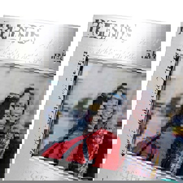 Modern Collage Friends Themed Picture Frame in Brushed Silver Finish Image 4