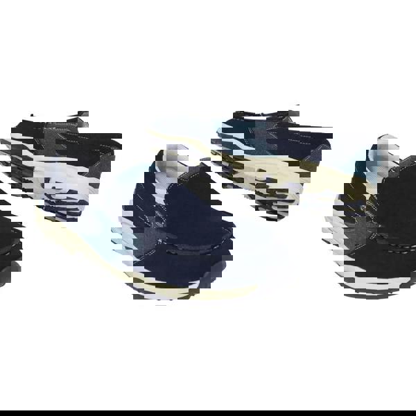 Atlas For Men Mens Leather Elasticated Gusset Loafers - Navy/Blue - 