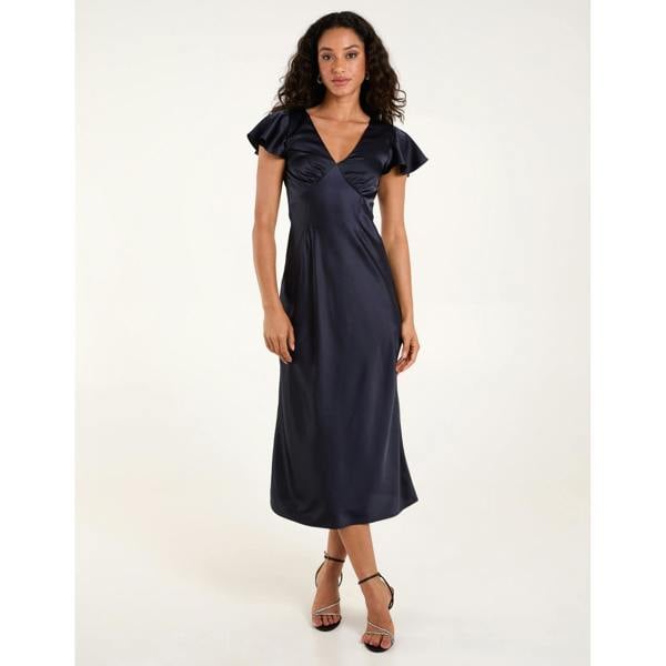 Blue Vanilla Luxe Angel Sleeve Midi Dress