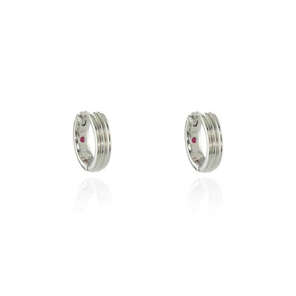 Cachet London Rivas Huggie 14mm Silver Hoop