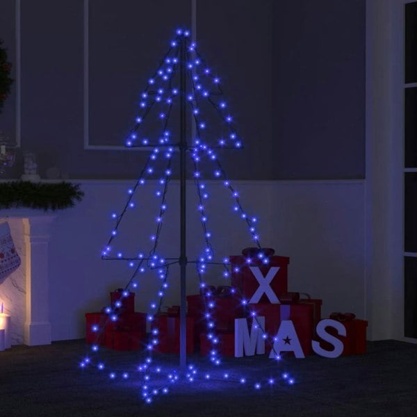 Berkfield Christmas Cone Tree 160 LEDs Indoor and Outdoor 78x120 cm