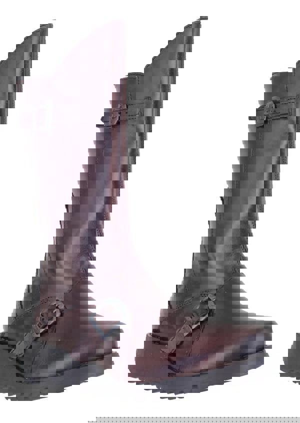 Fly London Mes 2 Womens Wedge Heel Leather Buckle Mid-Calf Boots