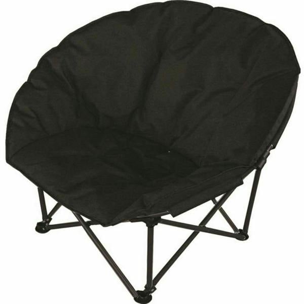 Gr8 Garden Deluxe Black Padded Folding Outdoor Camping Beach Garden Fishing Moon Chair Seat