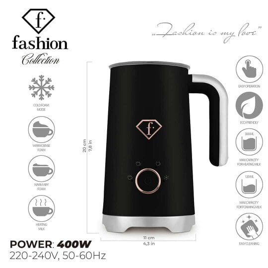Berlinger Haus Milk Frother Black Rose Gold FTV0152 Fashion