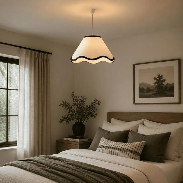 Pagazzi Lighting Ripple Shade Off White And Black 27Cm
