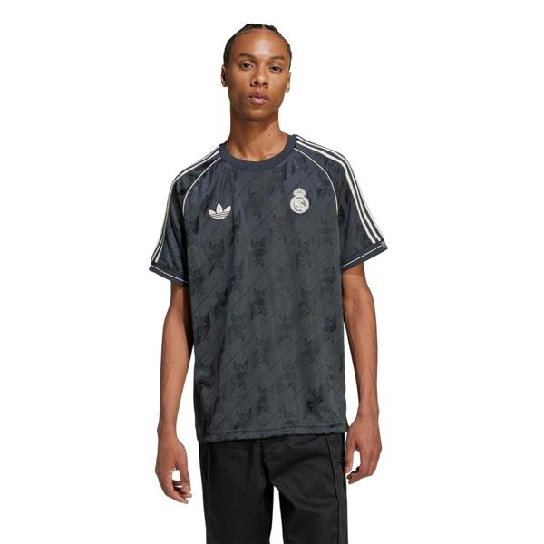 Adidas Mens Lifestyle Real Madrid CF Football Jersey - Dark Grey - 