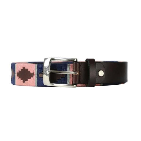 HyFASHION Unisex Adult Synergy Leather Polo Belt - Navy/Olive Green - 