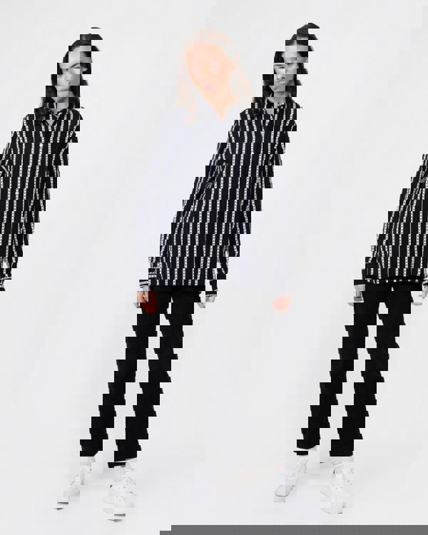 Tommy Hilfiger Argyle Stripe Womens Relaxed Fit Shirt