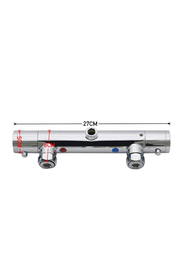 Living and Home 27 x 8cm Bath Shower Mixer Temperature Control Valve