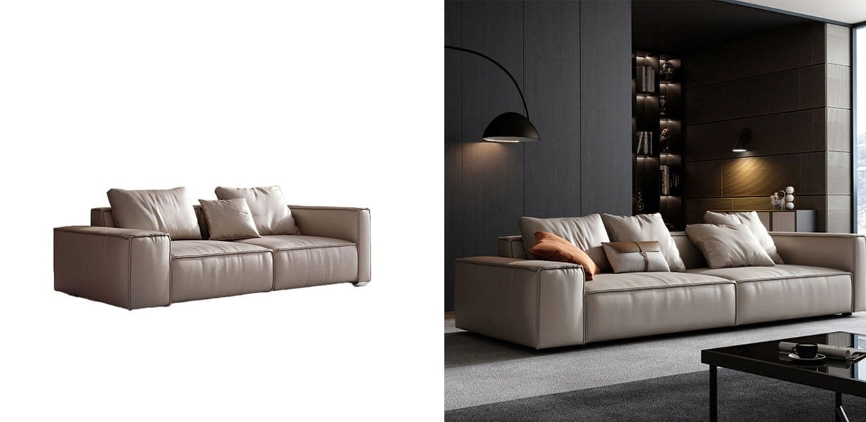 Zora Two Seater Sofa, Real Leather-Ritconcept-Rit Concept