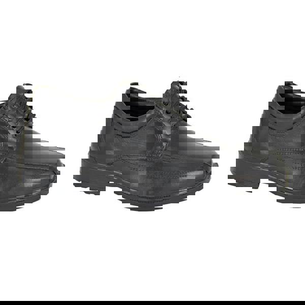 Roamers Mens Leather Lace Up Shoes - Black - 