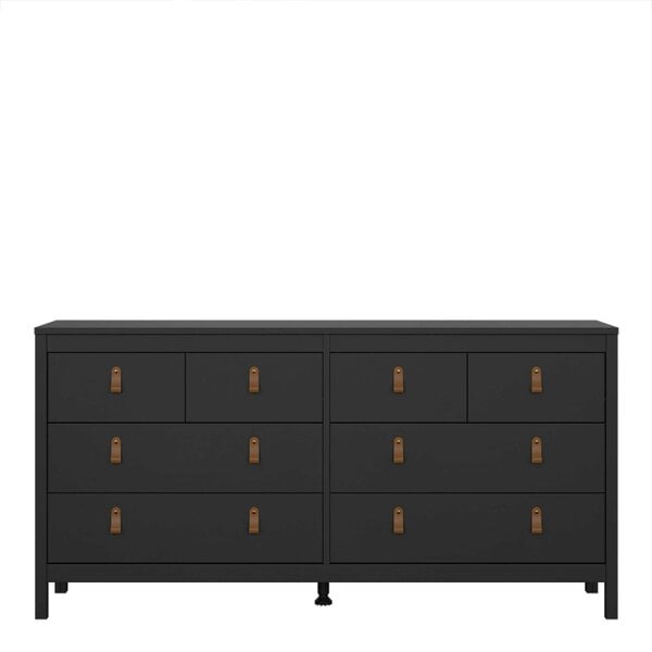 Wyld Haus Wildberry Matt Black Double Dresser 8 Drawers