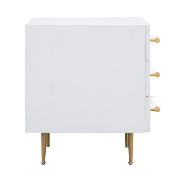 Furniture Edit Trident White Nightstand Chest Of Drawers