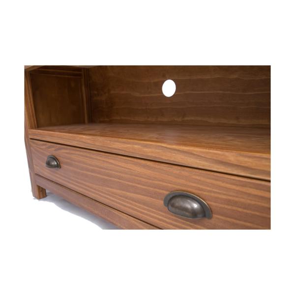 Cabinet Bits Padua Lacquered 1 Drawer TV Cabinet Brass Cup Handle